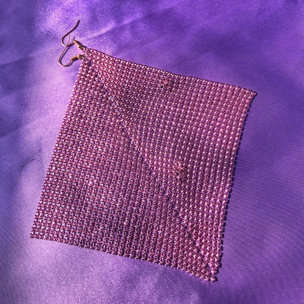 PINK EARRINGS drape chandelier